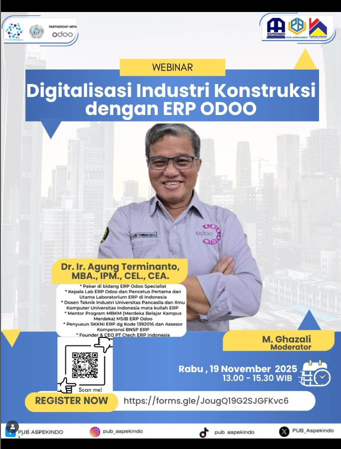 Webinar Digitalisasi Industri Konstruksi dengan ERP ODOO